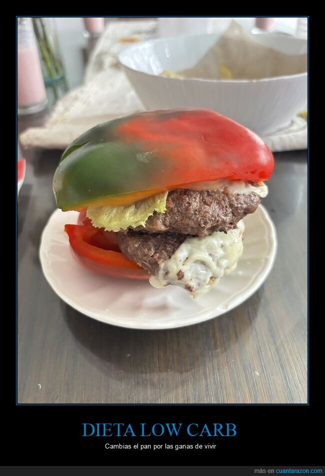 hamburguesa,pimiento,dieta,lowcarb,fit