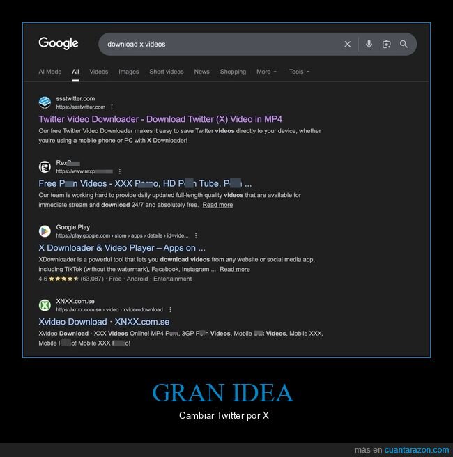 Twitter,X,Google,b&uacute;squeda,renombrado