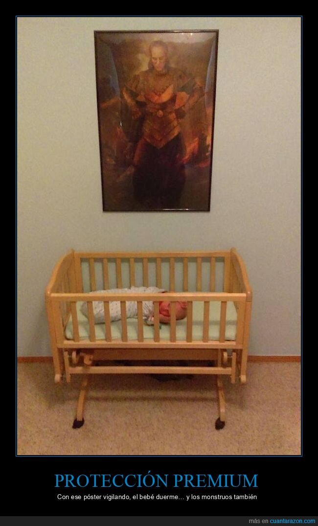 beb&eacute;,cuna,p&oacute;ster,vigilancia,miedo