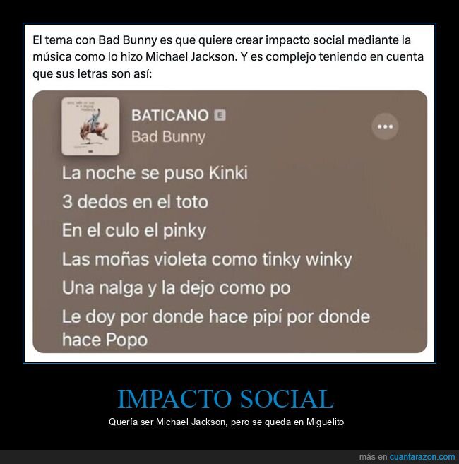 BadBunny,letras,comparaci&oacute;n,impacto,parodia