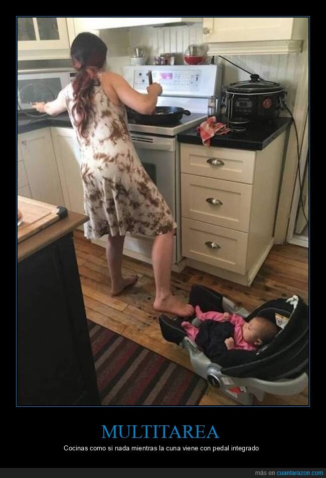 cocina,beb&eacute;,multitarea,madre,improvisaci&oacute;n