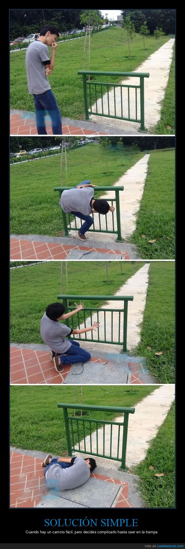 obstaculo,valla,caida,torpeza,absurdo