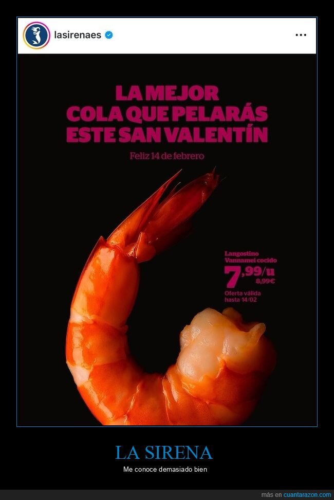 SanValent&iacute;n,marketing,langostino,oferta,doblesentido