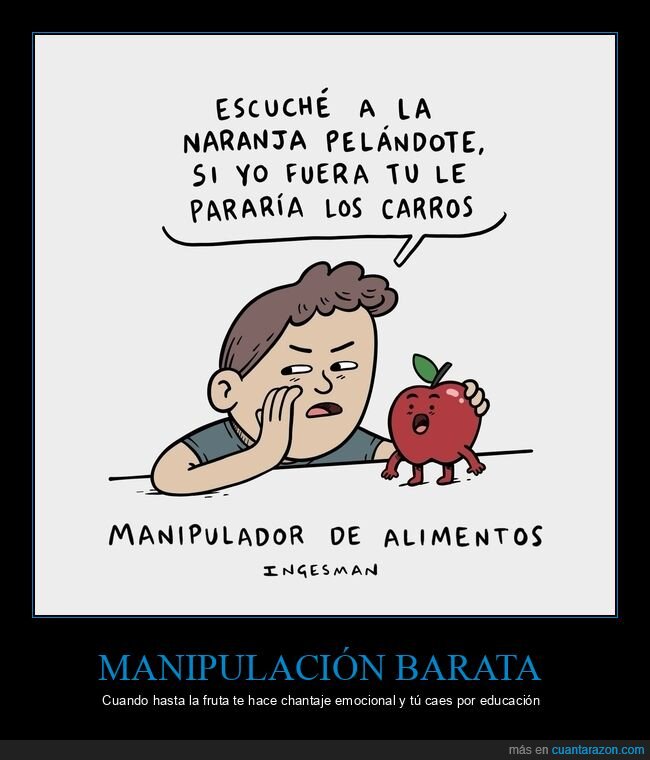 manipulaci&oacute;n,fruta,chantaje,naranja,carros
