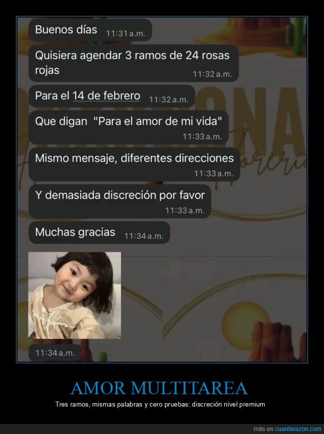sanvalent&iacute;n,flores,infidelidad,discreci&oacute;n,whatsapp