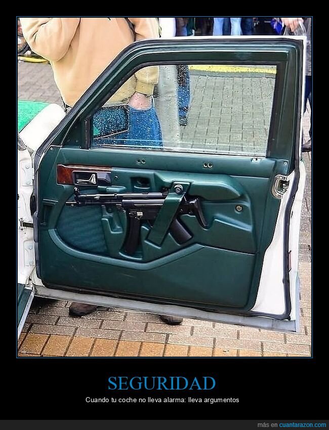 coche,puerta,arma,seguridad,exageraci&oacute;n
