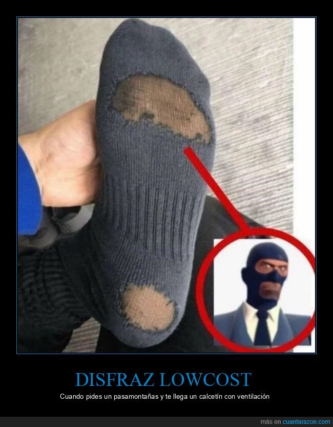 calcet&iacute;n,disfraz,agujeros,lowcost,cosplay