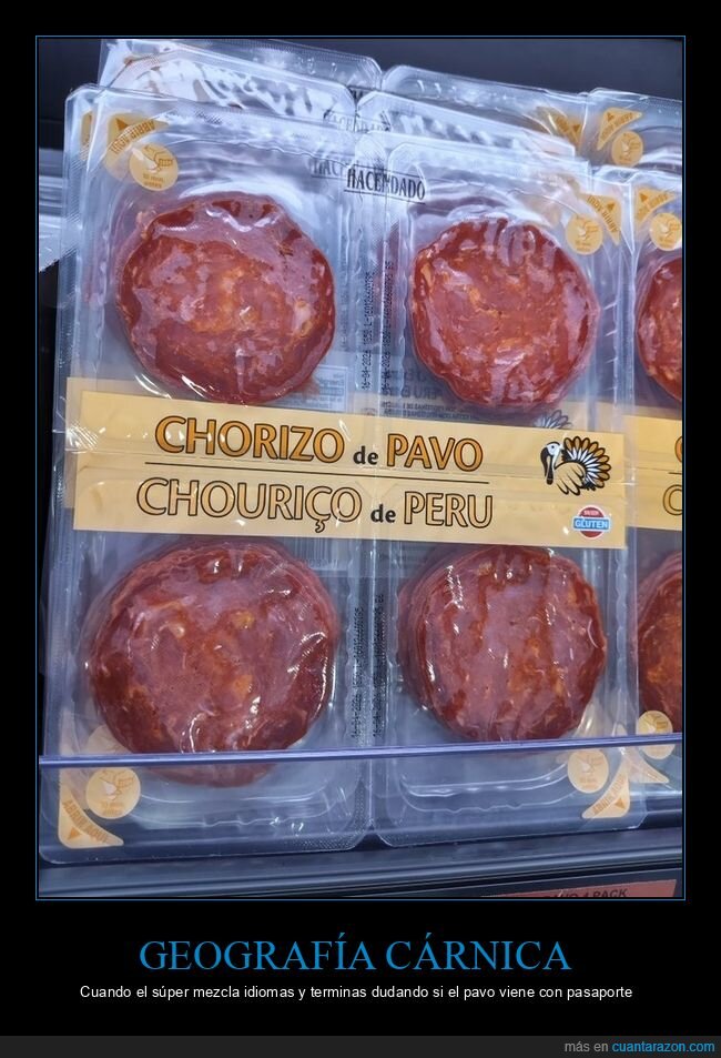 chorizo,pavo,etiqueta,supermercado,confusi&oacute;n