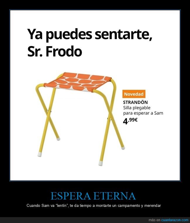 Frodo,Sam,espera,silla,Ikea,sam va lentin