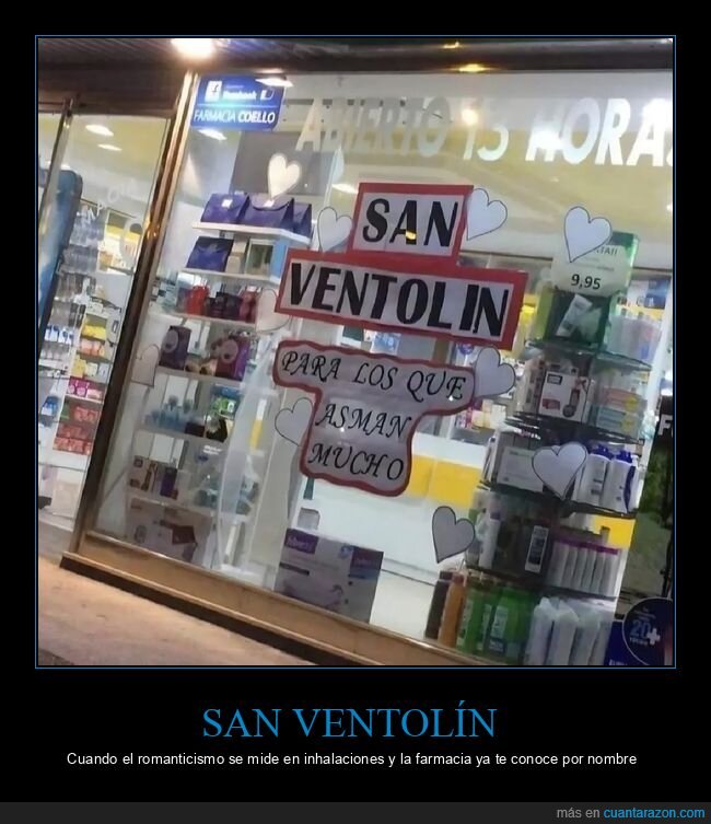 farmacia,ventolin,asma,romanticismo,sanvalentin