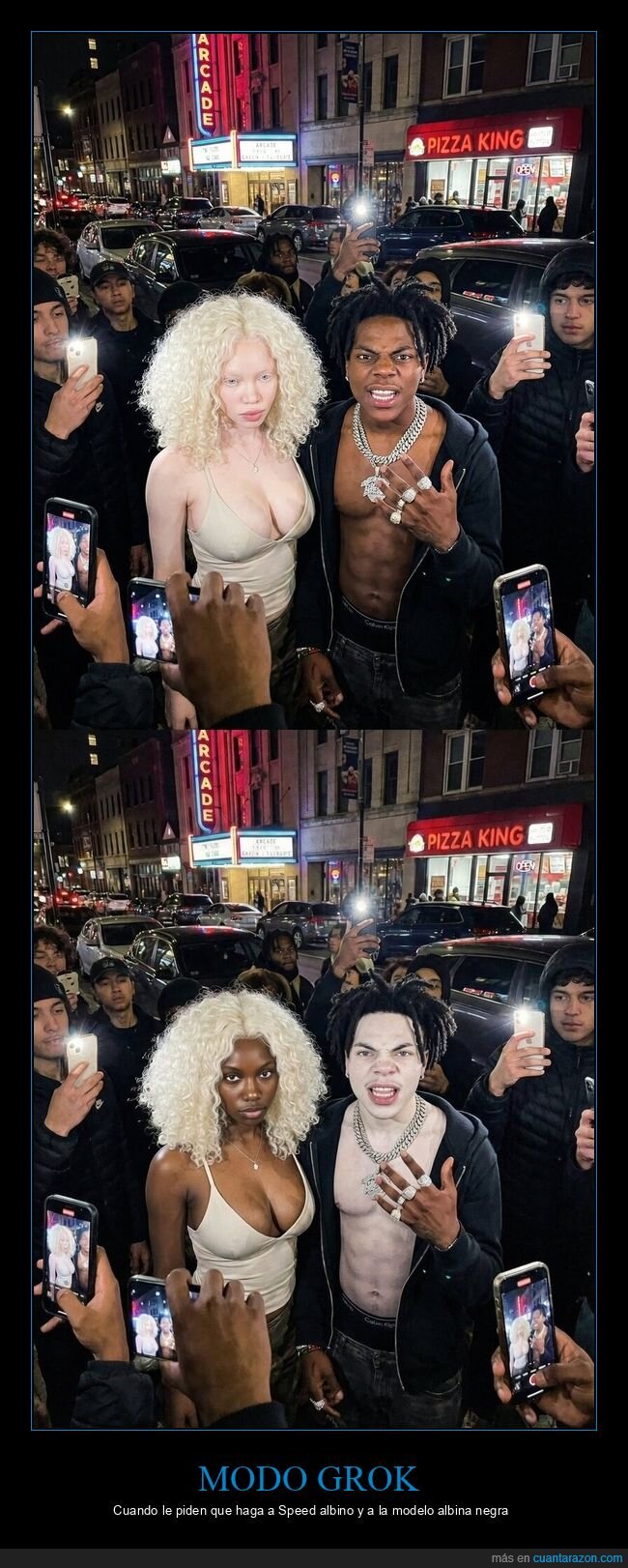 grok,albino,ia,edicion,viralidad