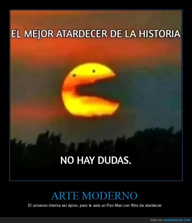 atardecer,pacman,fotomontaje,absurdo,nostalgia