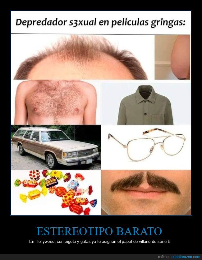 Hollywood,estereotipos,peliculas,villano,caricatura