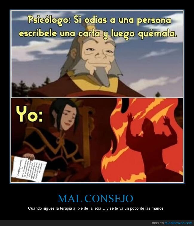 psic&oacute;logo,carta,fuego,venganza,Avatar