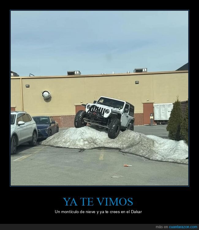 Jeep,todoterreno,parking,nieve,postureo