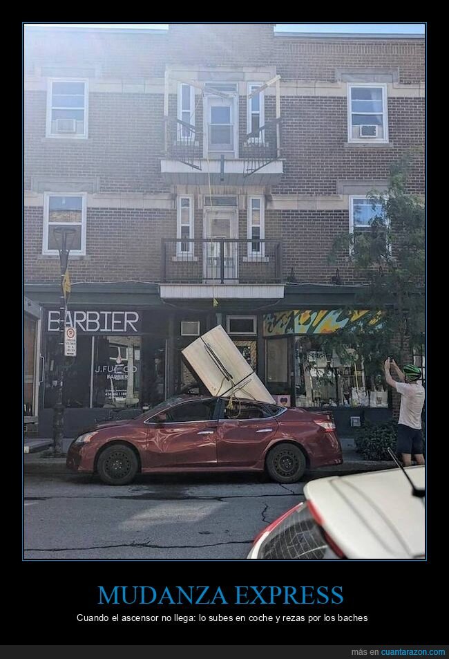 mudanza,coche,colch&oacute;n,chapuza,wtf