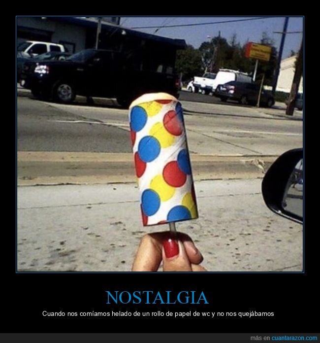 nostalgia,helado,cart&oacute;n,quejas,absurdo