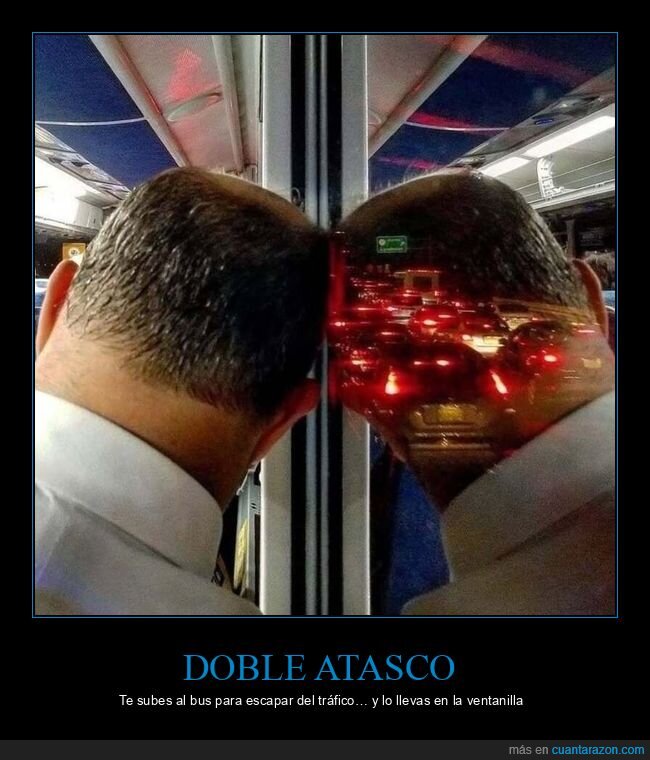 autob&uacute;s,atasco,reflejo,tr&aacute;fico,paciencia