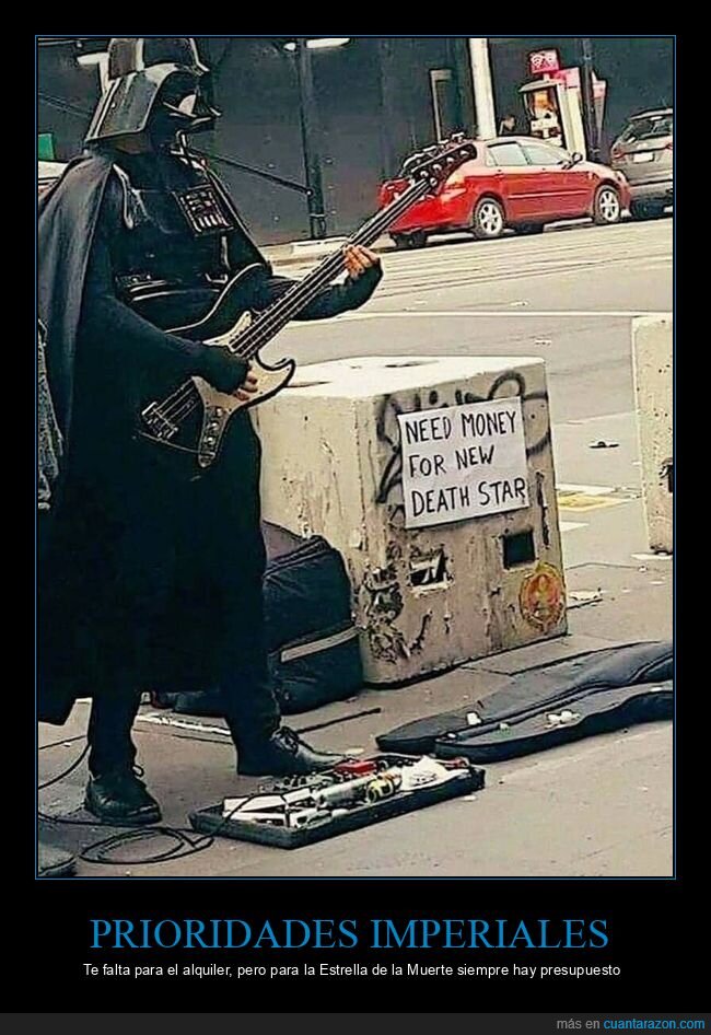 DarthVader,guitarra,calle,mendicidad,StarWars