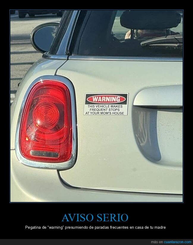 coche,pegatina,advertencia,vacile,carretera