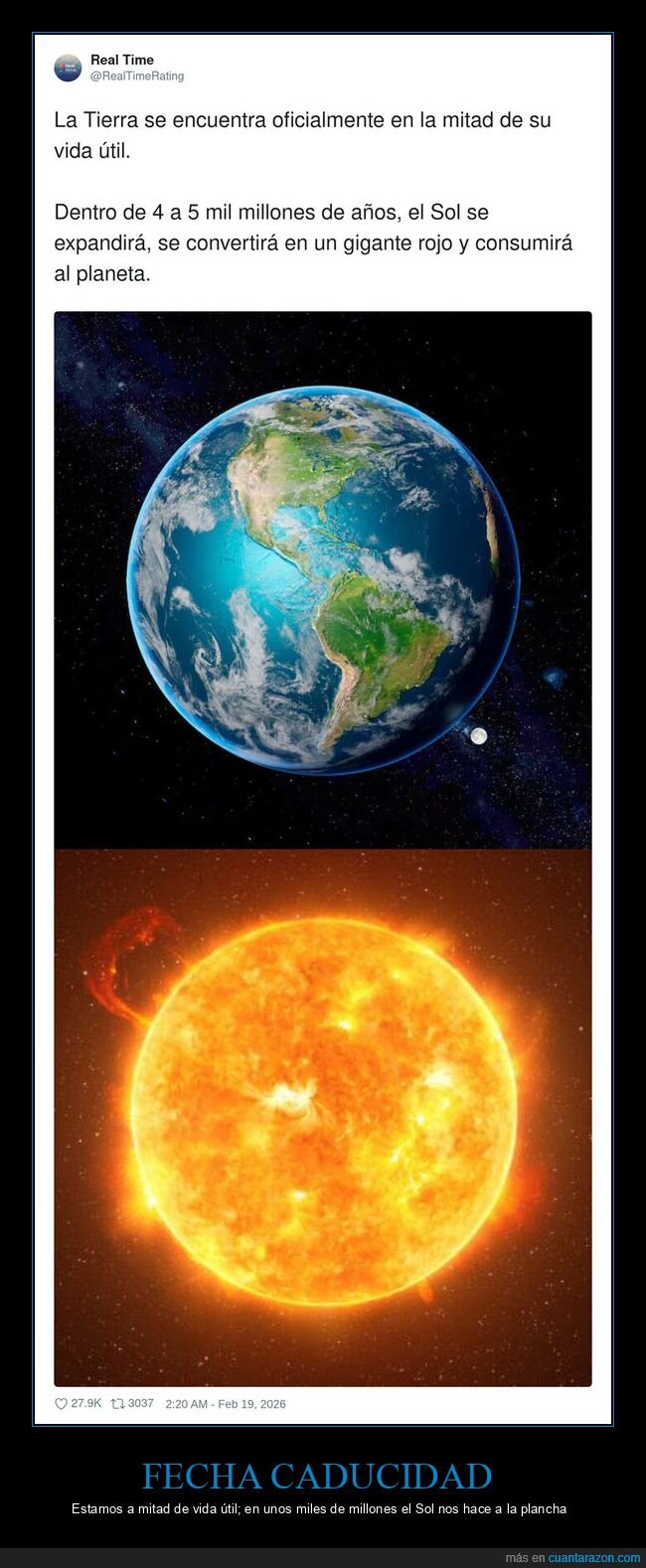 Tierra,Sol,apocalipsis,cosmos,caducidad