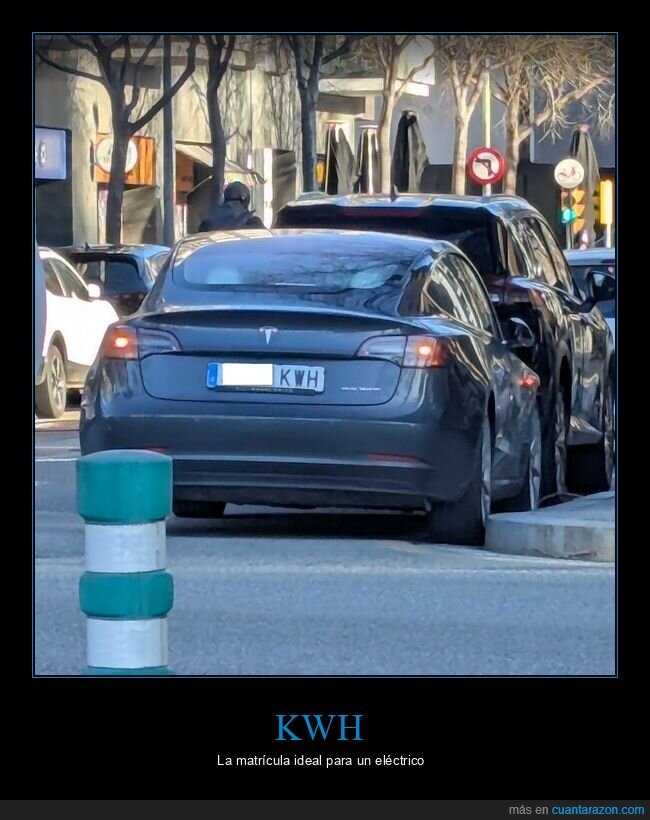 matr&iacute;cula,Tesla,aparcamiento,electricidad,coche