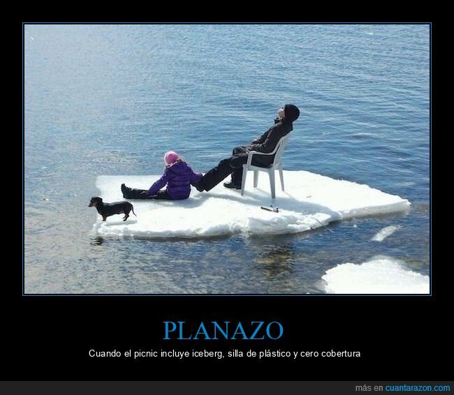 iceberg,picnic,silla,perro,improvisaci&oacute;n