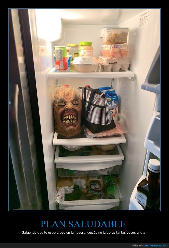 nevera,Halloween,disfraz,susto,comida