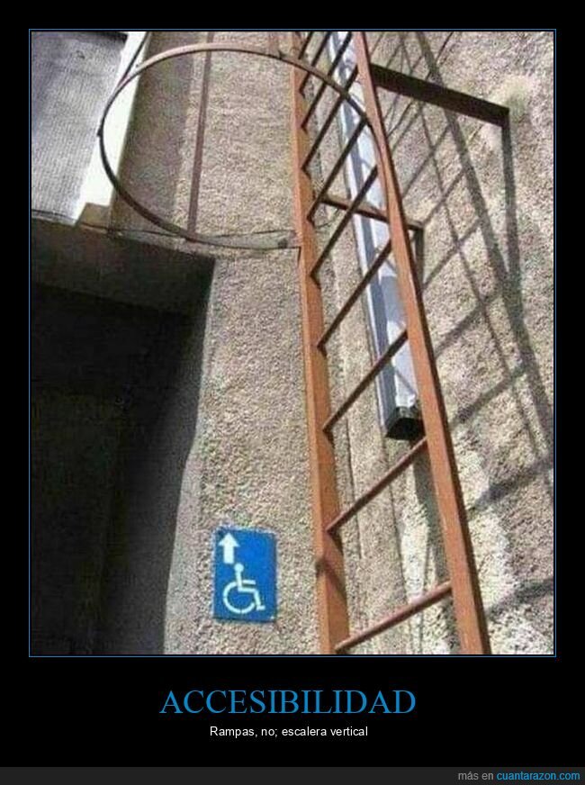 accesibilidad,escalera,arquitectura,absurdo,se&ntilde;al