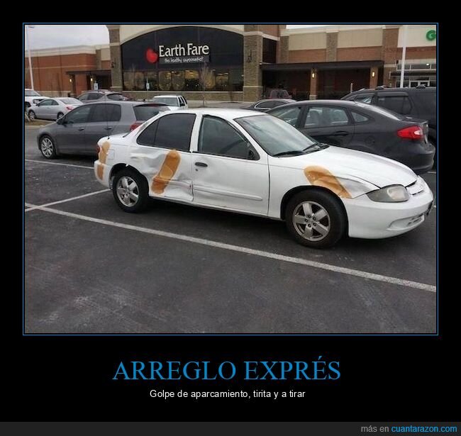 chapuza,coche,aparcamiento,remiendo,itv