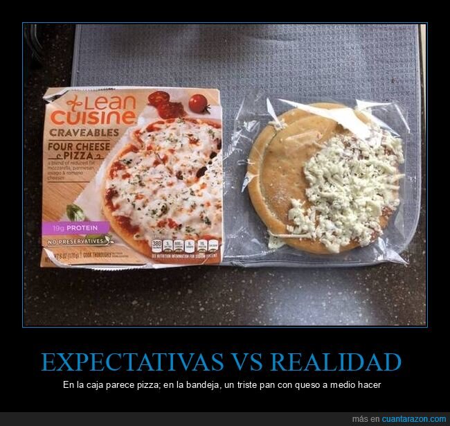 pizza,decepci&oacute;n,supermercado,cena,publicidad