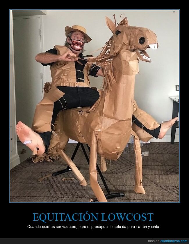 caballo,cart&oacute;n,disfraz,chapuza,manualidades