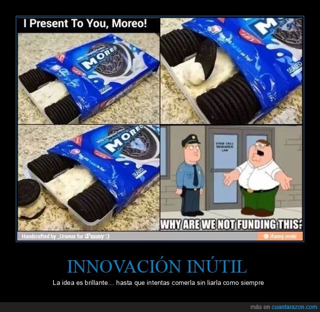 galletas,crema,invento,snack,queja