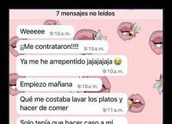 Enlace a Firmé el contrato y a los 10 minutos ya quería volver a fregar platos