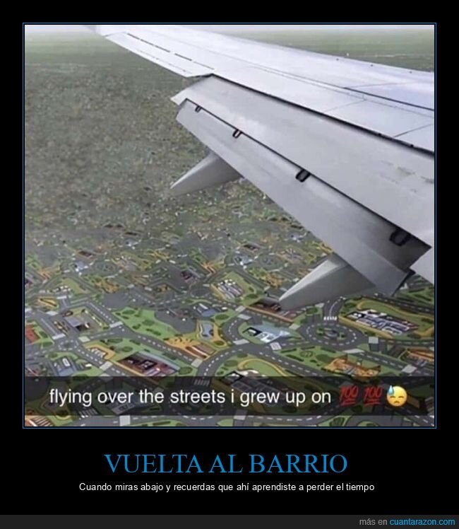 avion,aterrizaje,nostalgia,barrio,calles