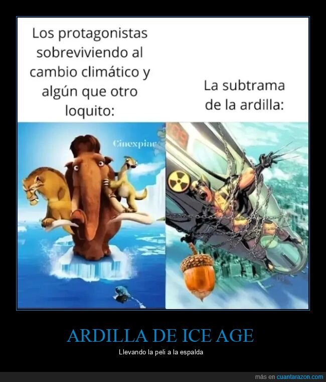 ardilla,subtrama,protagonistas,aventura,caos