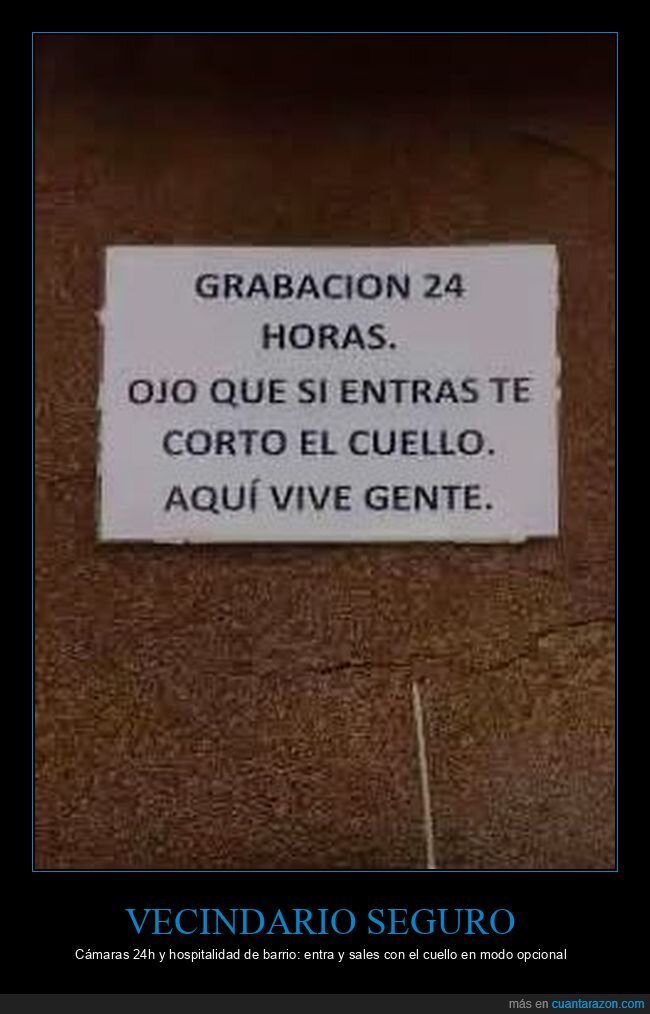 grabaci&oacute;n,amenaza,vecindario,c&aacute;maras,orwell