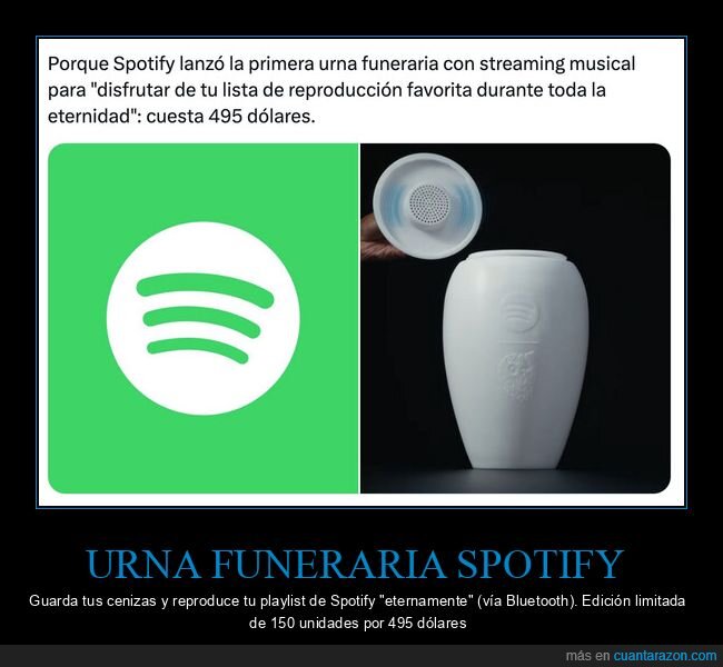 Spotify,urna,funeraria,streaming,suscripci&oacute;n