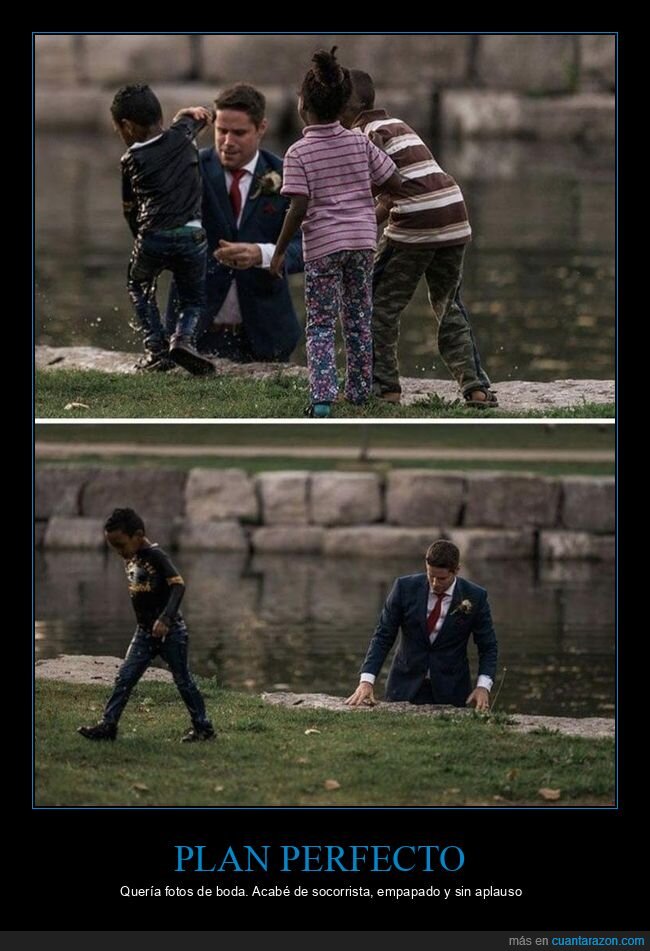 boda,rescate,agua,novio,imprevisto