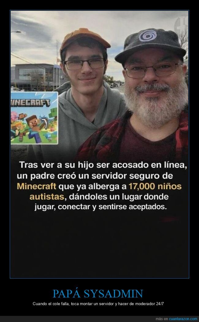 Minecraft,padre,servidor,ciberacoso,comunidad