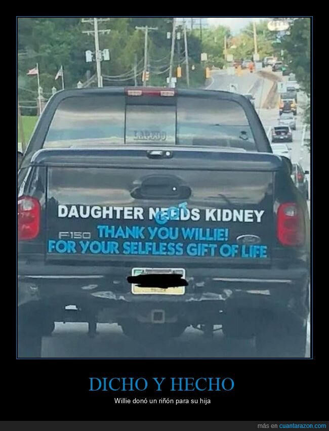 ri&ntilde;&oacute;n,donaci&oacute;n,camioneta,cartel,Willie