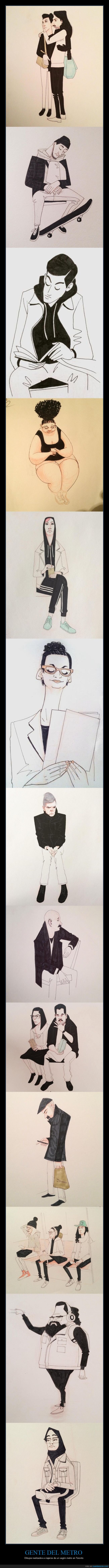 metro,Toronto,trayecto,rutina,dibujos