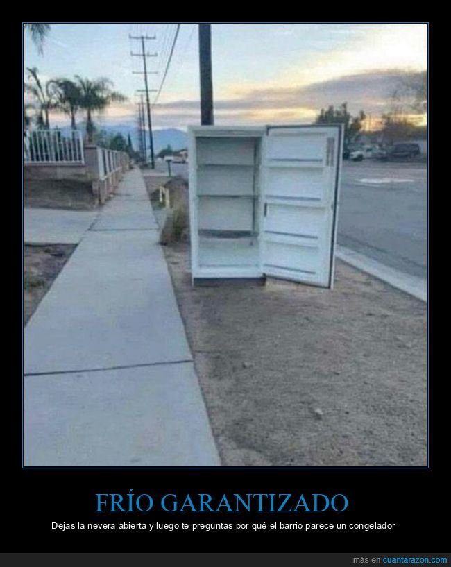 nevera,calle,fr&iacute;o,absurdo,despiste