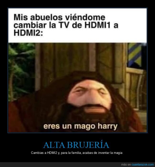 abuelos,televisi&oacute;n,HDMI,tecnolog&iacute;a,magia