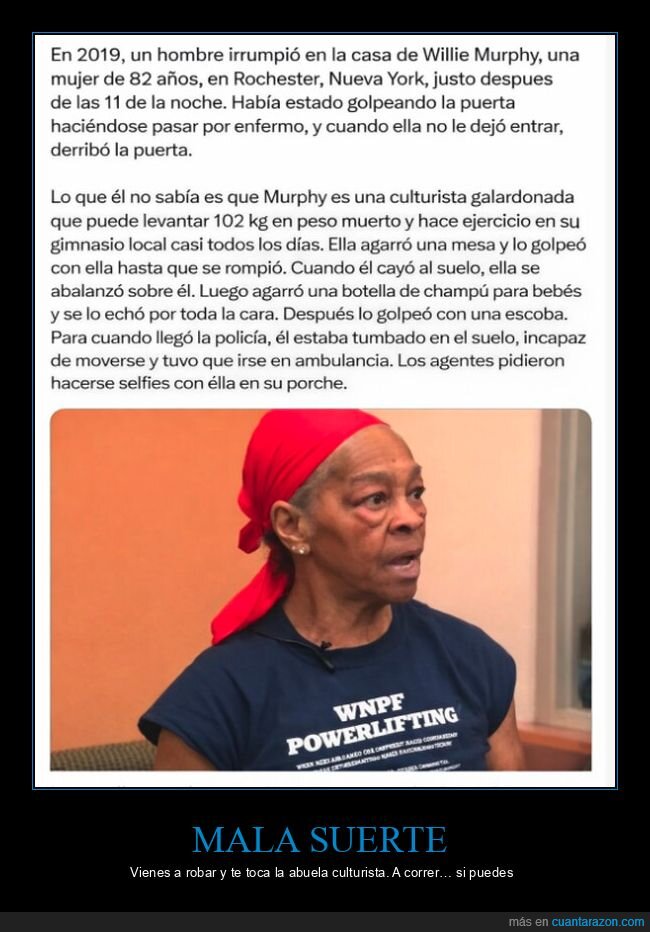 abuela,culturismo,ladron,justicia,sorpresa