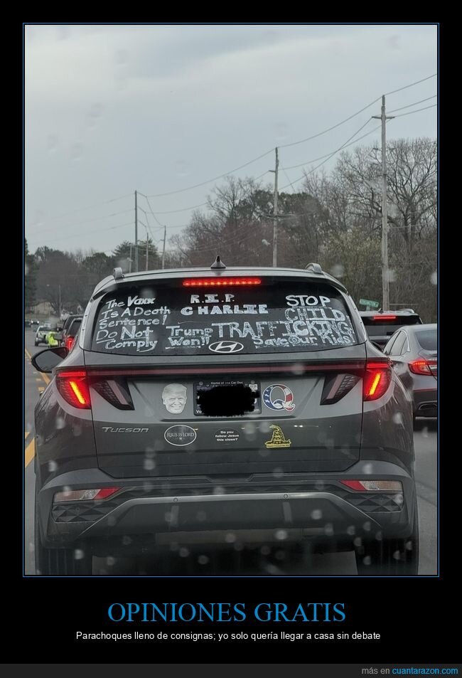 trafico,pegatinas,luneta,conspiraciones,coche