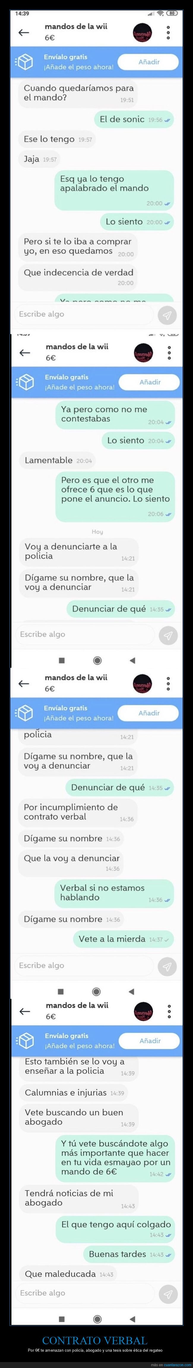 Wallapop,Wii,regateo,policia,abogado