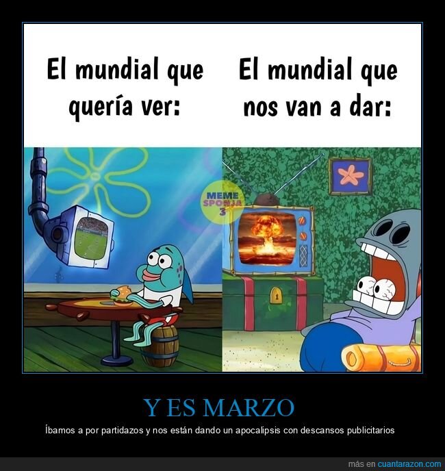 mundial,f&uacute;tbol,marzo,caos,televisi&oacute;n