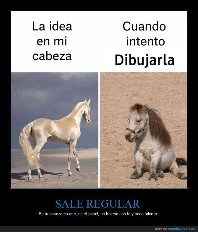 creatividad,dibujo,expectativas,realidad,caballo