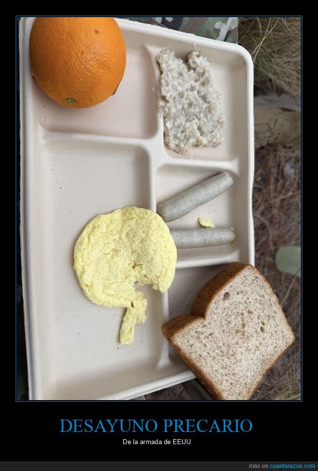 ej&eacute;rcito,desayuno,rancho,bandeja,supervivencia
